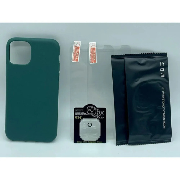 Soft Silicone Case Compatible With iPhone 14 Pro 5.8 Inch Midnight Green - Picture 2 of 3